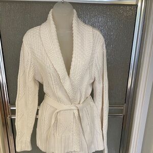 VINTAGE St. John’s Bay  White Cardigan, NWOT